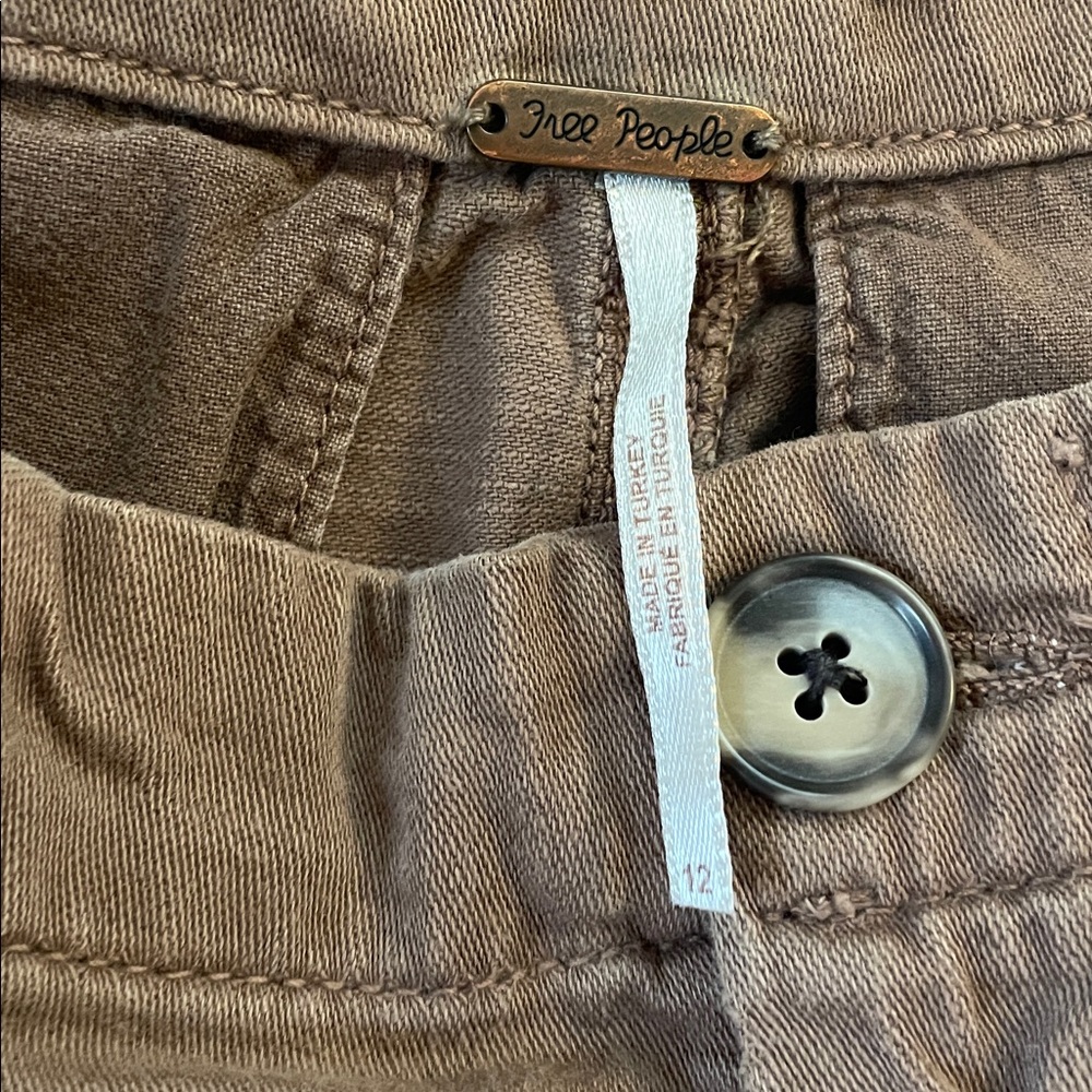 Free people brown wide leg trouser pant 12 - Picture 6 of 6